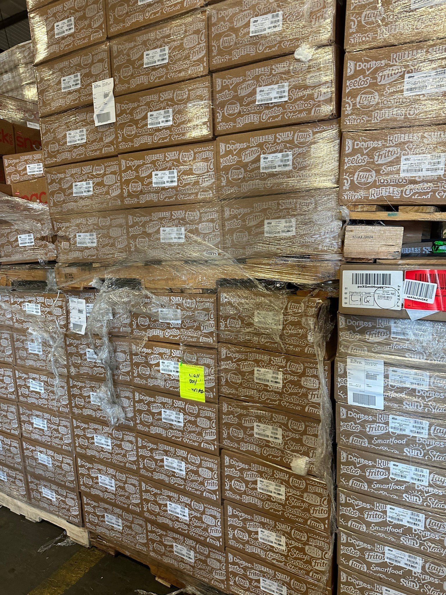 Buy a Chips Truckload Liquidation — 26 Pallets of Wholesale Snacks